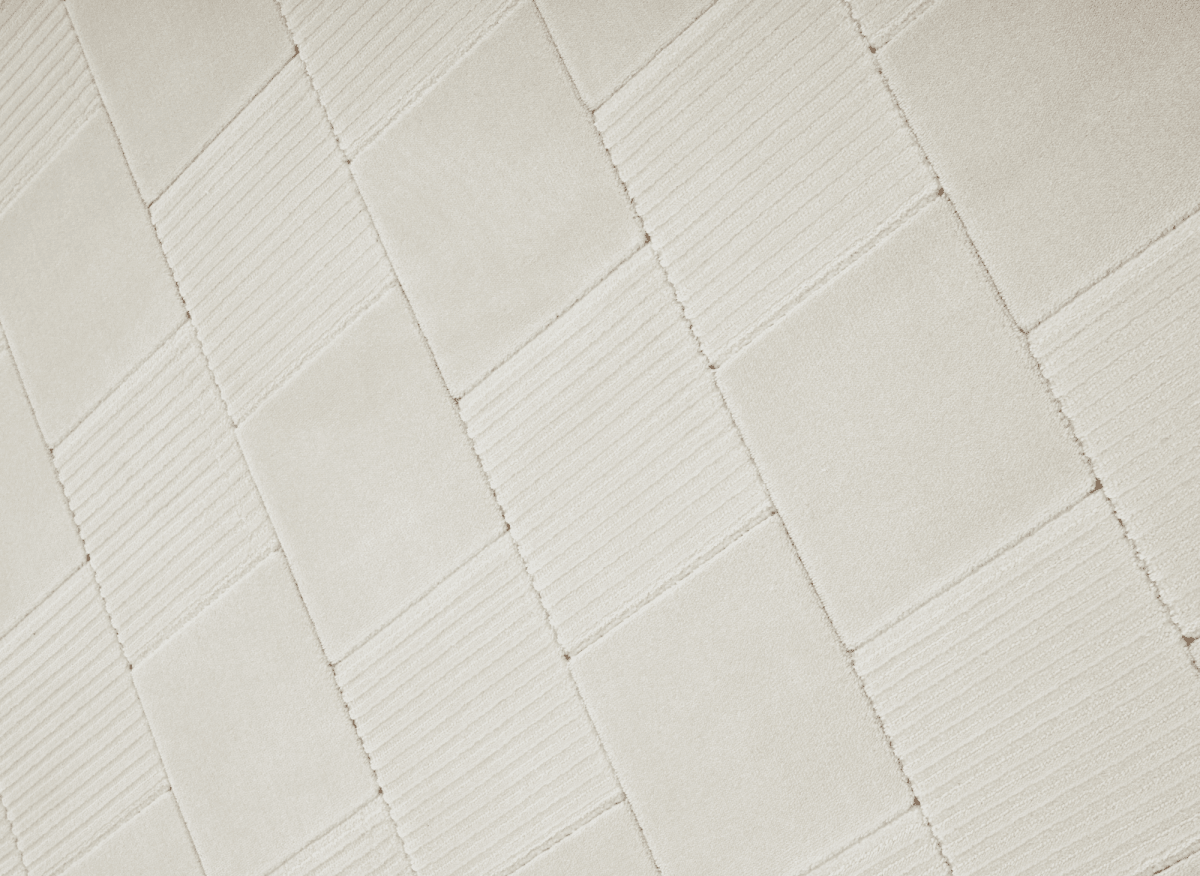 Tapis blanc écru à carreaux texturés 200 x 290 cm KARLINE