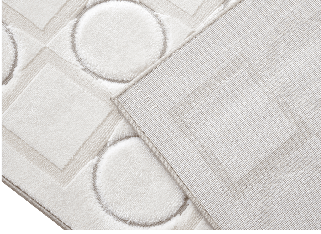 Tapis blanc écru à formes géométriques 154 x 230 cm KAELIES