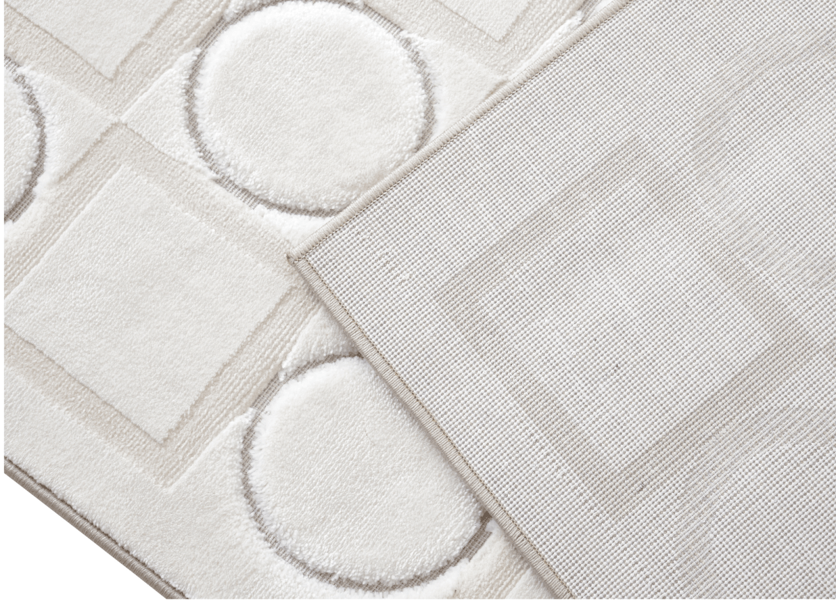 Tapis blanc écru à formes géométriques 154 x 230 cm KAELIES