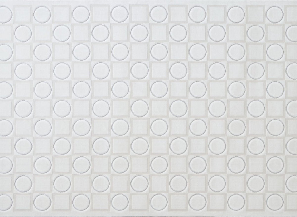 Tapis blanc écru à formes géométriques 154 x 230 cm KAELIES