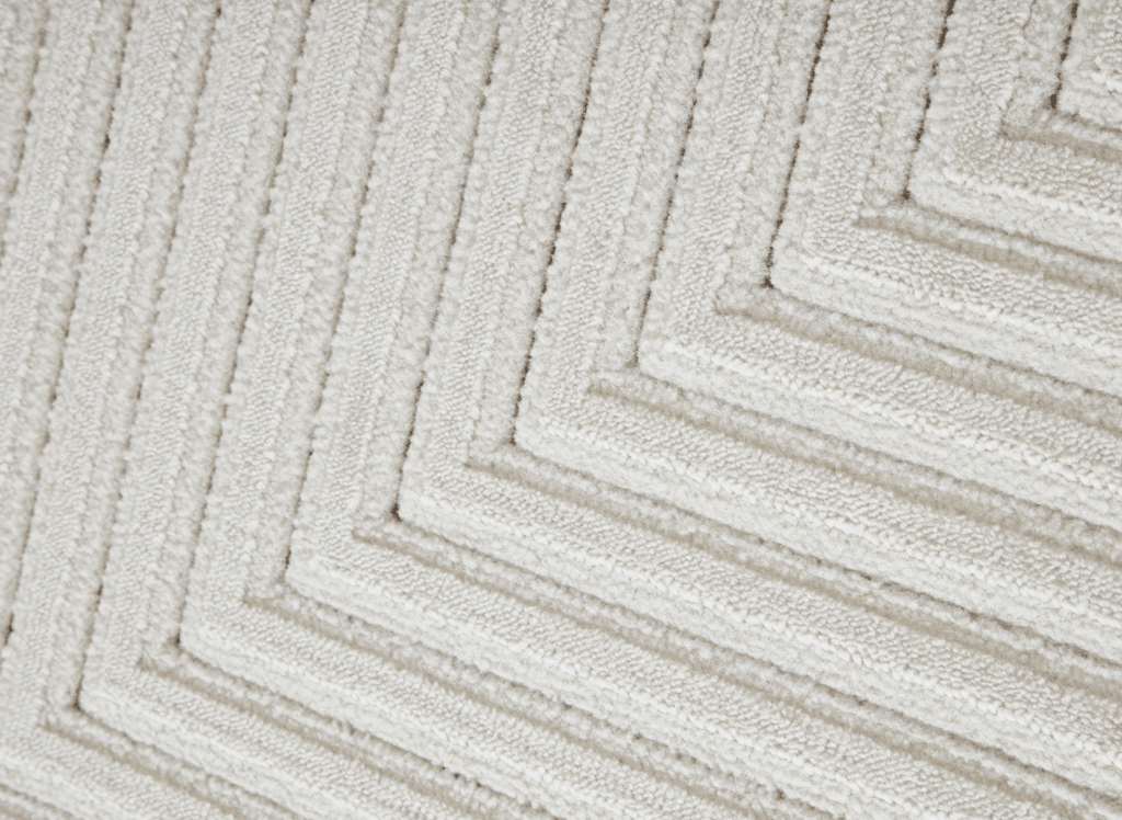 Tapis blanc écru à losanges beiges 160 x 230 cm ROUBY