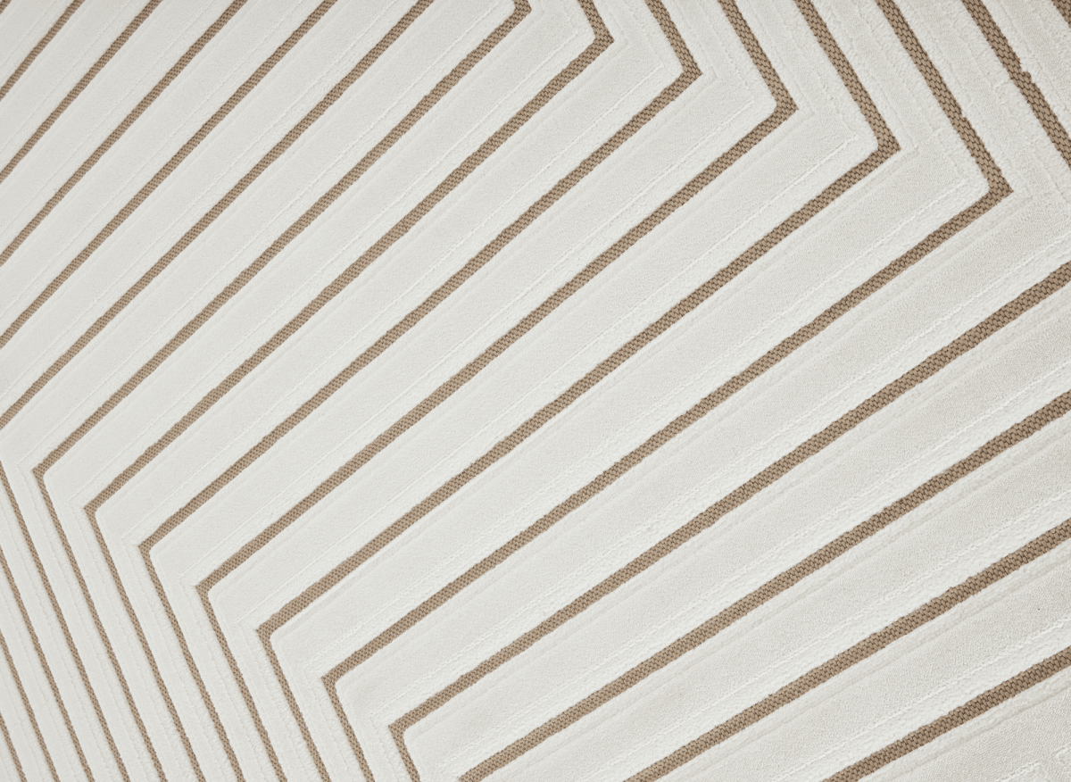 Tapis blanc écru à motifs chevrons  200 x 290 cm AMELIO