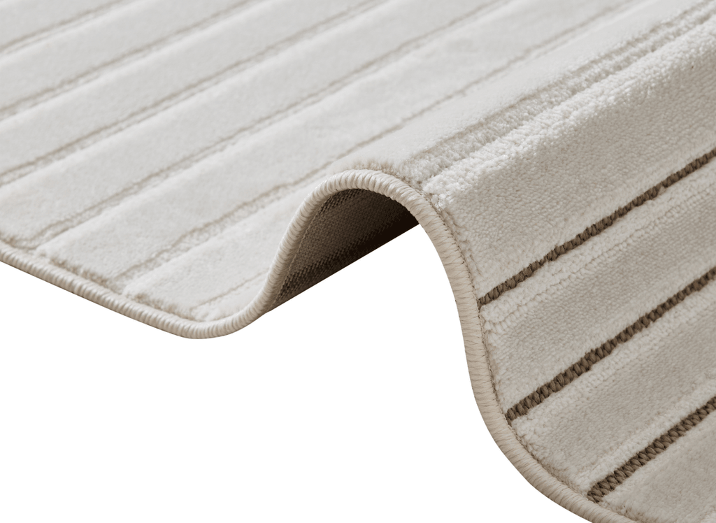Tapis blanc écru à motifs chevrons  200 x 290 cm AMONA