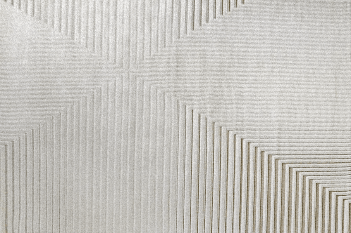 Tapis blanc écru à motifs chevrons  200 x 290 cm AMONA