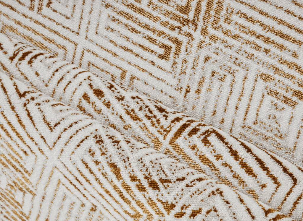 Tapis géométrique beige et marron 160 x 230 cm CARAMEL