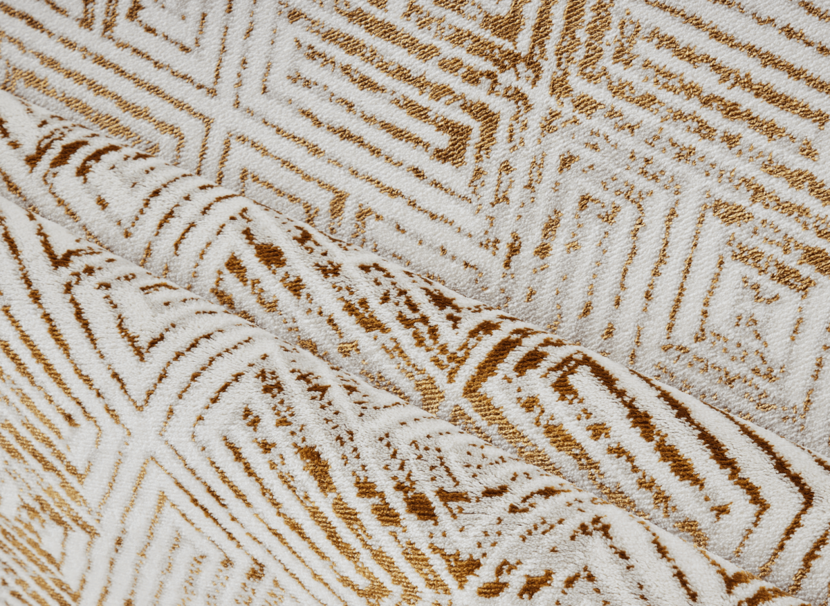 Tapis géométrique beige et marron 160 x 230 cm CARAMEL