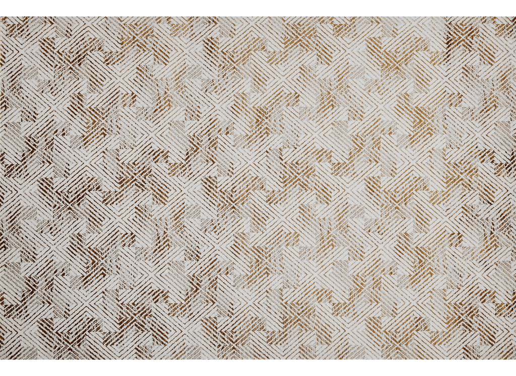 Tapis géométrique beige et marron 160 x 230 cm CARAMEL