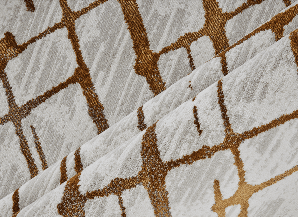 Tapis géométrique taupe et marron 160 x 230 cm LATTICE