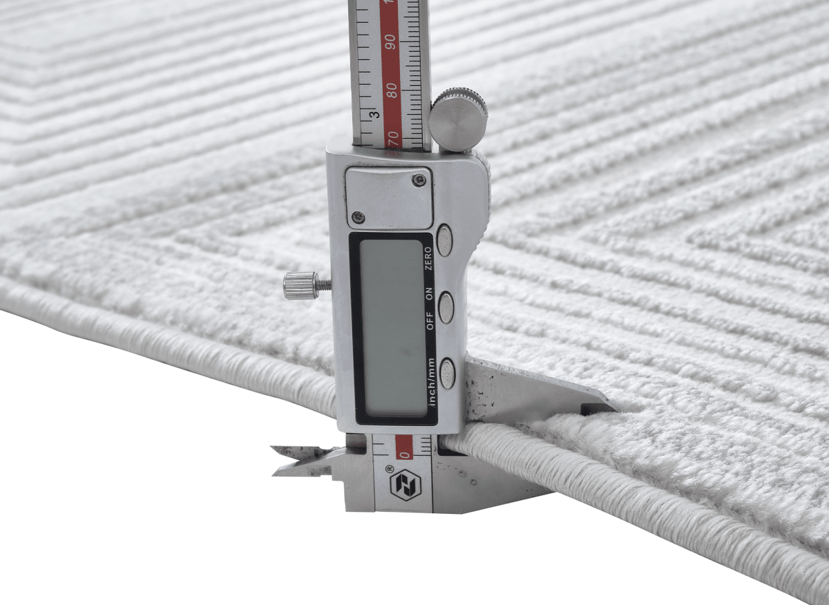 Tapis graphique art déco gris et blanc 160 x 230 cm HALL
