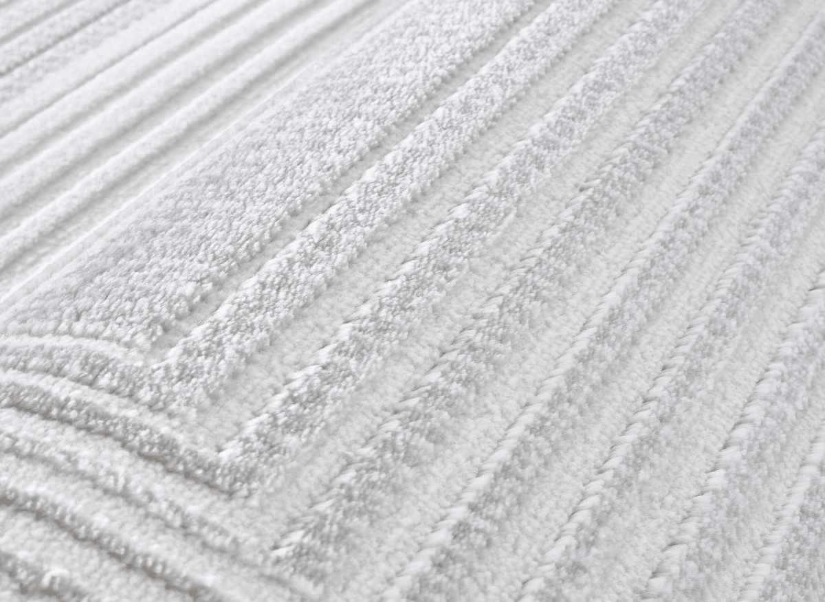 Tapis graphique art déco gris et blanc 200 x 290 cm HALL
