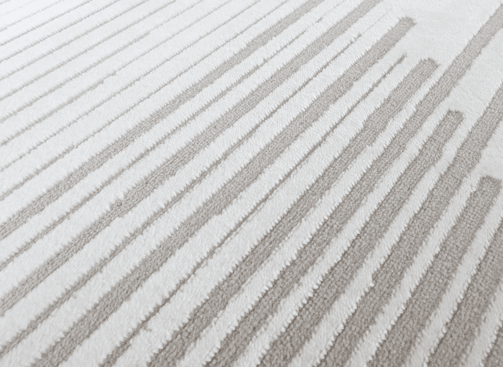 Tapis gris à lignes asymétriques 160 x 230 cm VENISE