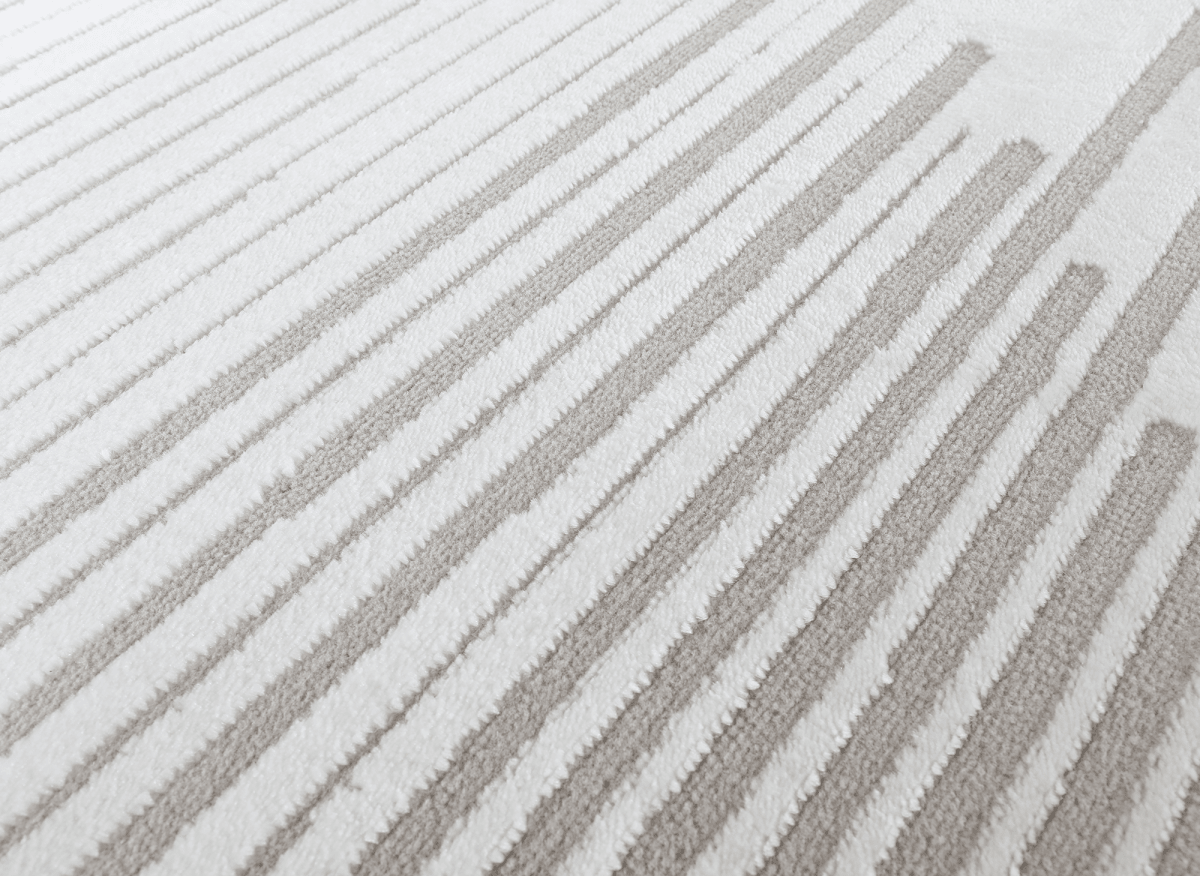 Tapis gris à lignes asymétriques 160 x 230 cm VENISE