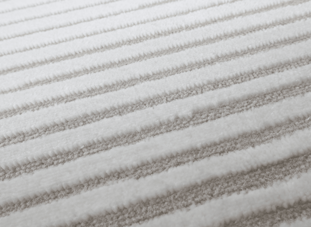 Tapis gris à lignes asymétriques 160 x 230 cm VENISE