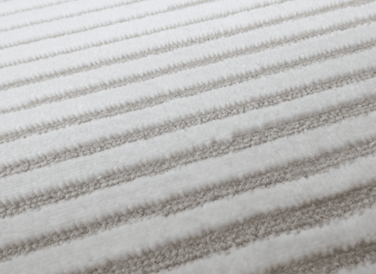 Tapis gris à lignes asymétriques 160 x 230 cm VENISE