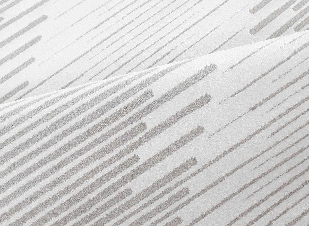Tapis gris à lignes asymétriques 200 x 290 cm VENISE