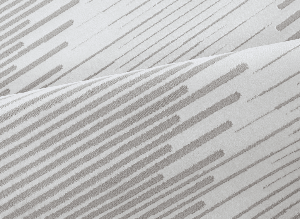 Tapis gris à lignes asymétriques 200 x 290 cm VENISE