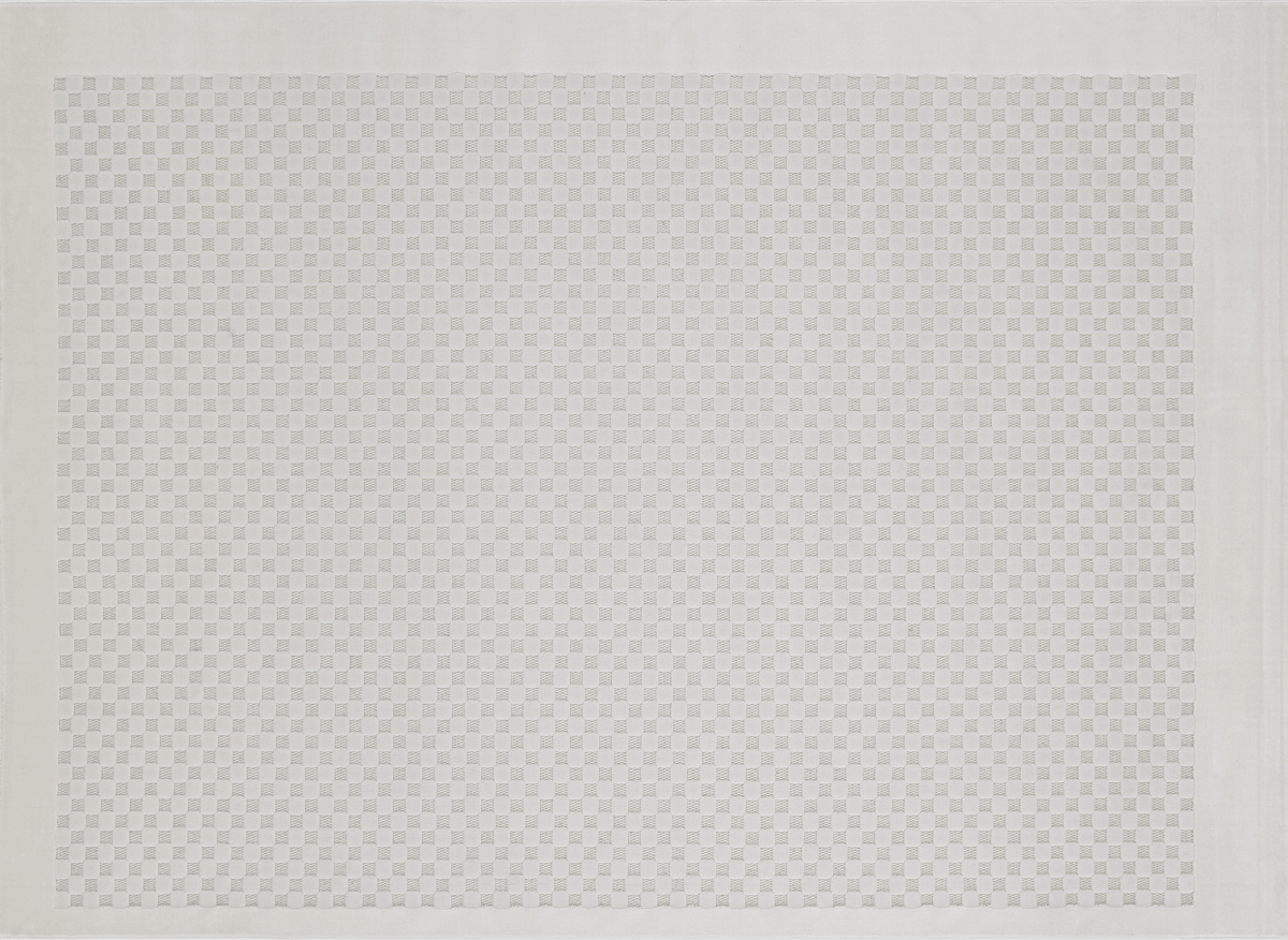 Tapis gris à motifs carreaux 160 x 230 cm MATILA