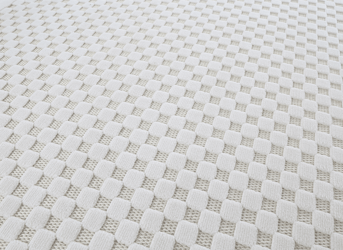 Tapis gris à motifs carreaux 160 x 230 cm MATILA