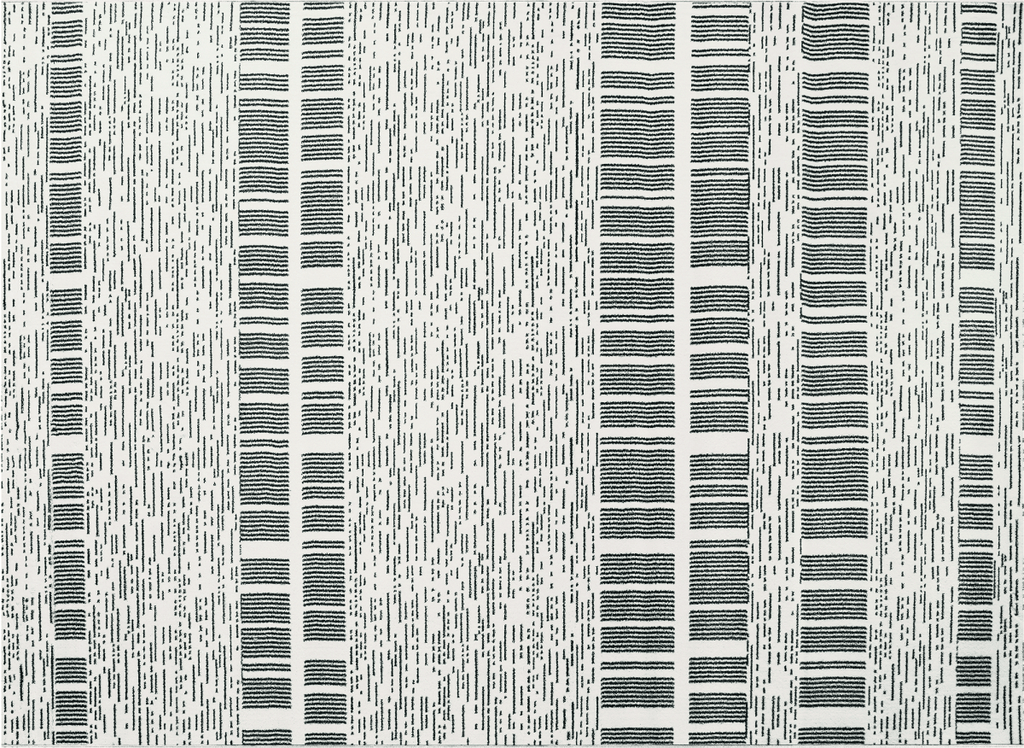 Tapis gris à motifs de bandes 200 x 290 cm TILLEUL