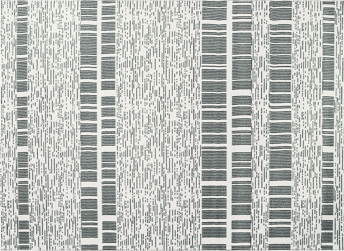 Tapis gris à motifs de bandes 200 x 290 cm TILLEUL