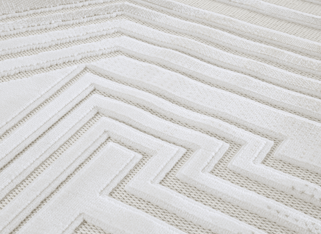 Tapis gris à motifs de lignes 160 x 230 cm PERTONA