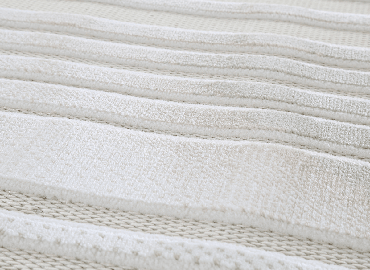 Tapis gris à motifs de lignes 160 x 230 cm PERTONA