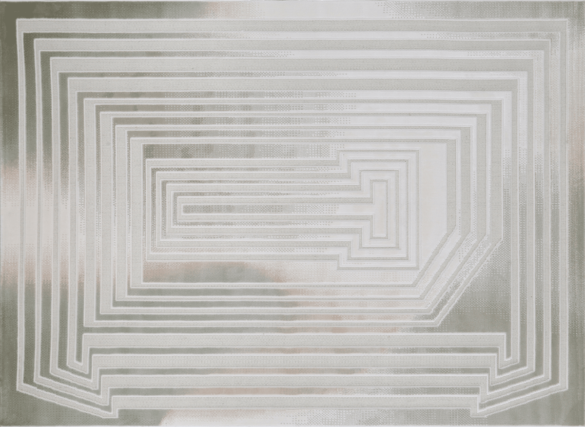 Tapis gris à motifs de lignes 200 x 290 cm PERTONA