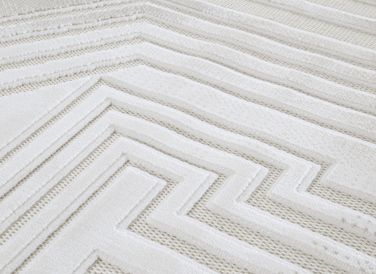 Tapis gris à motifs de lignes 200 x 290 cm PERTONA