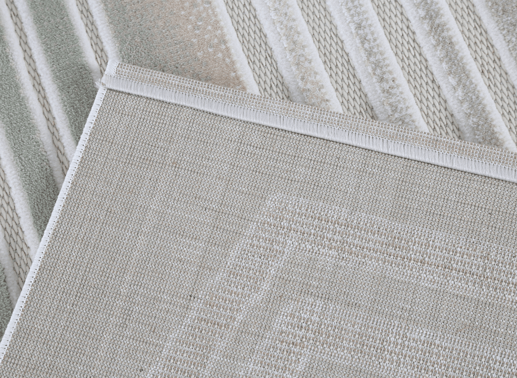 Tapis gris à motifs de lignes 200 x 290 cm PERTONA