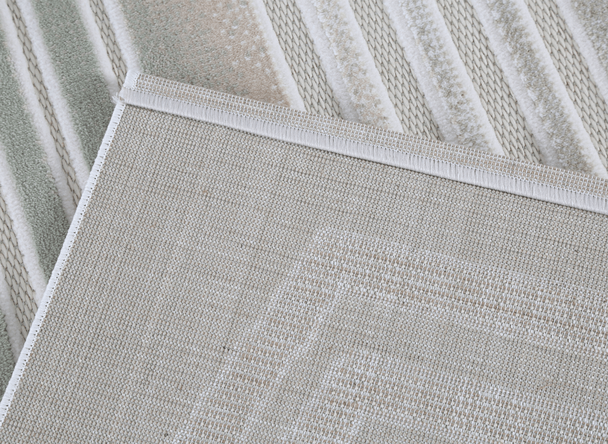 Tapis gris à motifs de lignes 200 x 290 cm PERTONA