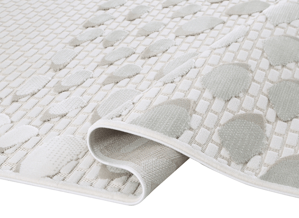 Tapis gris à motifs écailles 160 x 230 cm OLERA