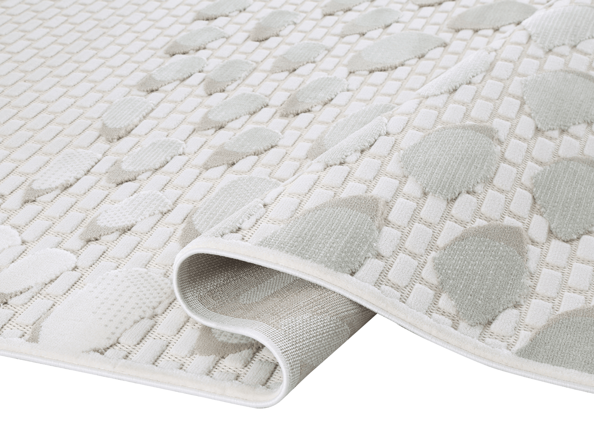 Tapis gris à motifs écailles 160 x 230 cm OLERA