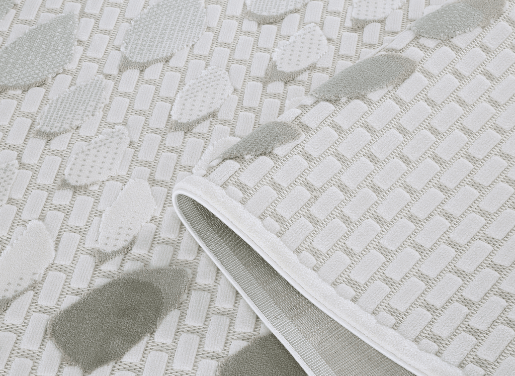 Tapis gris à motifs écailles 160 x 230 cm OLERA