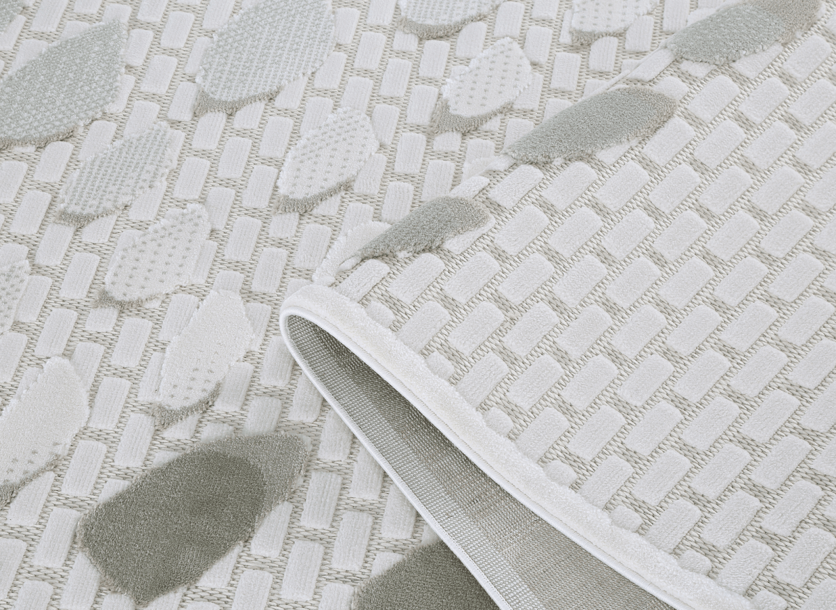 Tapis gris à motifs écailles 160 x 230 cm OLERA