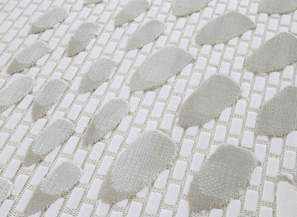 Tapis gris à motifs écailles 160 x 230 cm OLERA