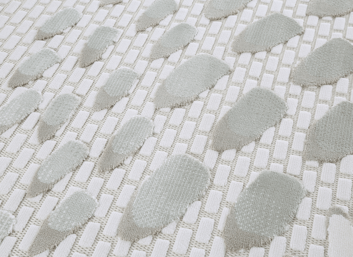 Tapis gris à motifs écailles 160 x 230 cm OLERA