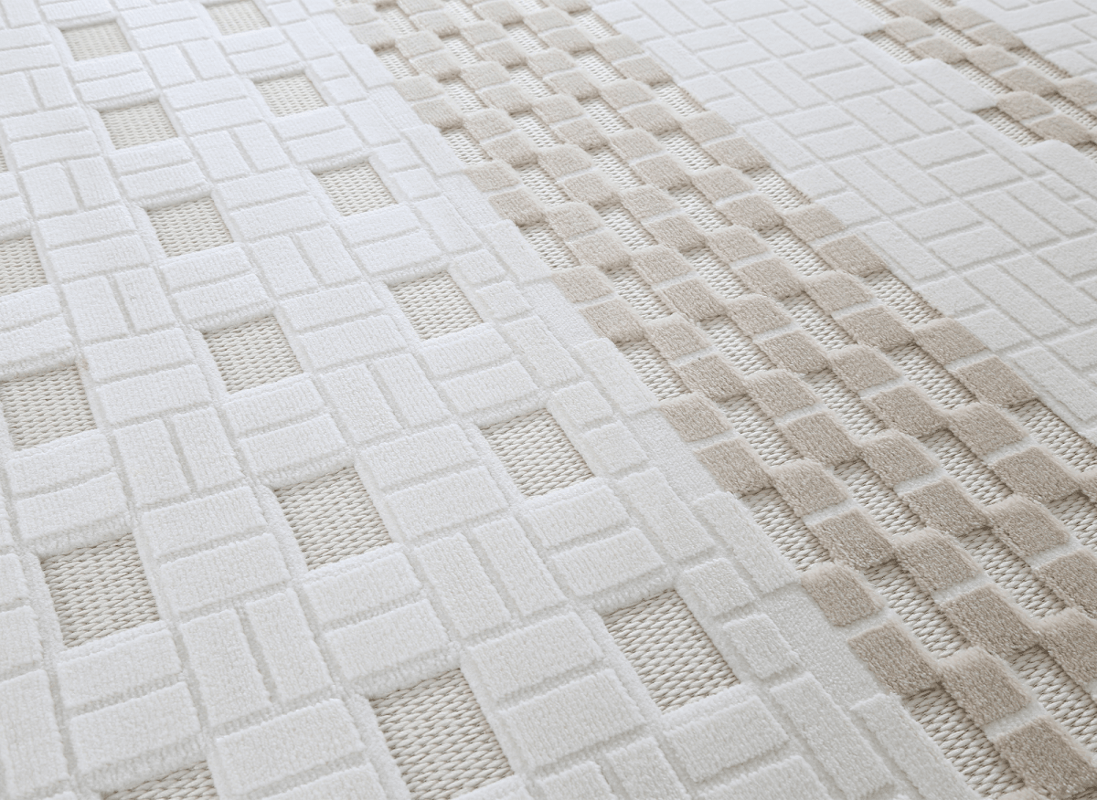 Tapis gris à motifs graphiques 160 x 230 cm ORCHIDÉE