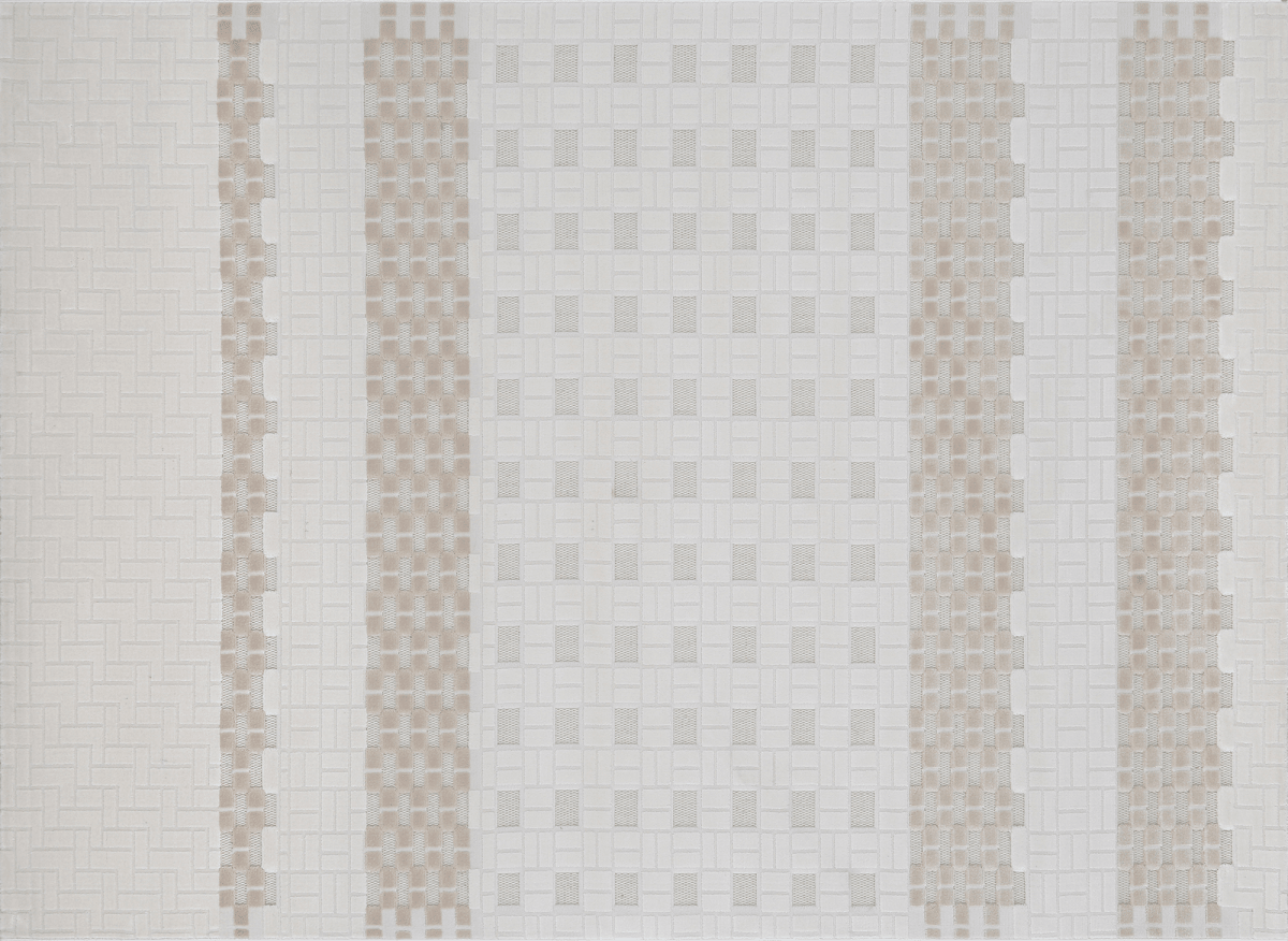 Tapis gris à motifs graphiques 200 x 290 cm ORCHIDÉE