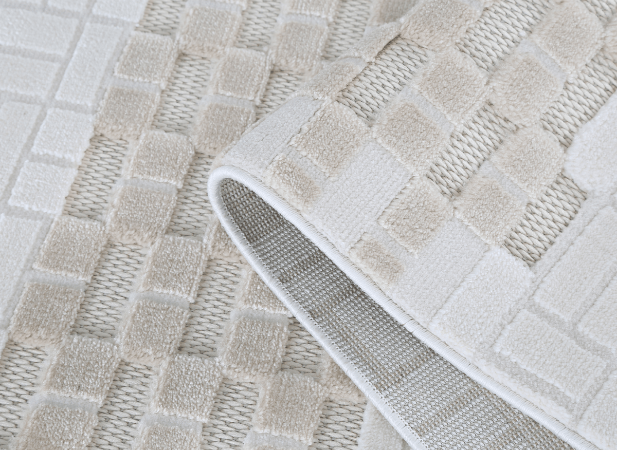 Tapis gris à motifs graphiques 200 x 290 cm ORCHIDÉE