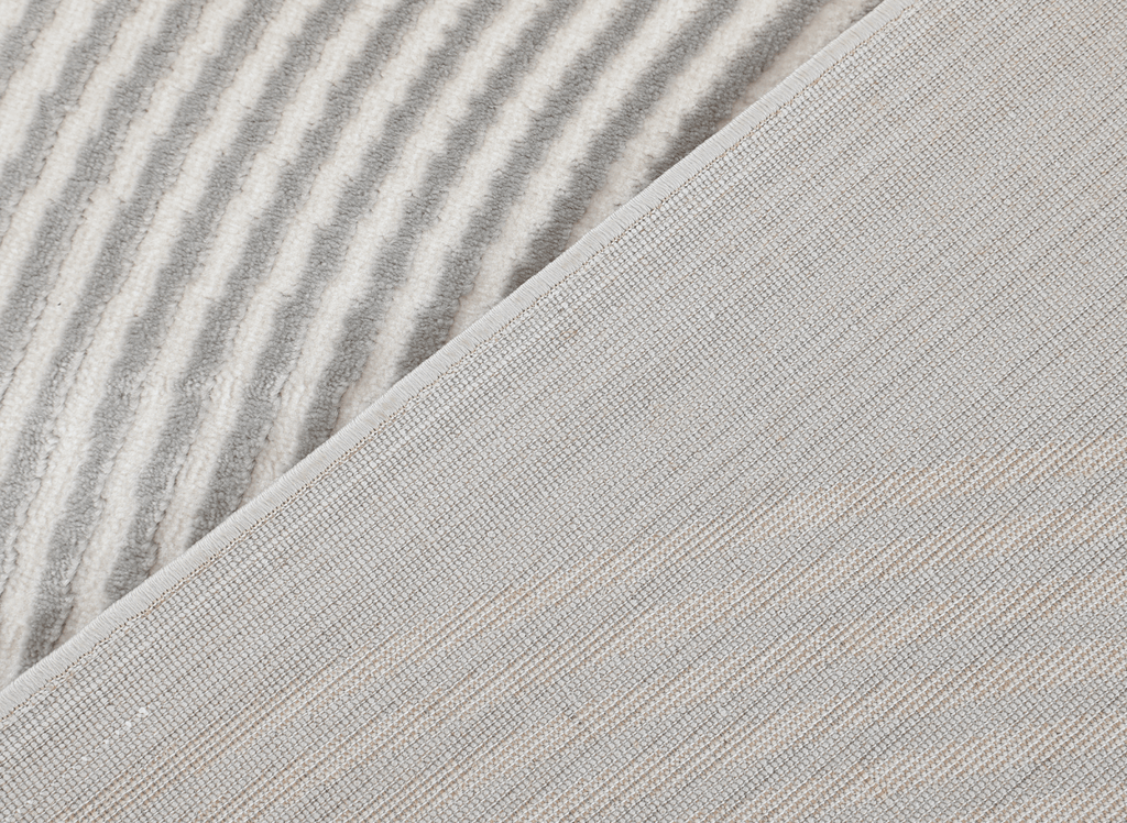 Tapis gris à motifs ronds 160 x 230 cm UTAH