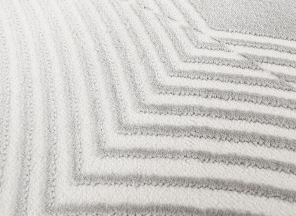 Tapis gris à motifs ronds 200 x 290 cm UTAH