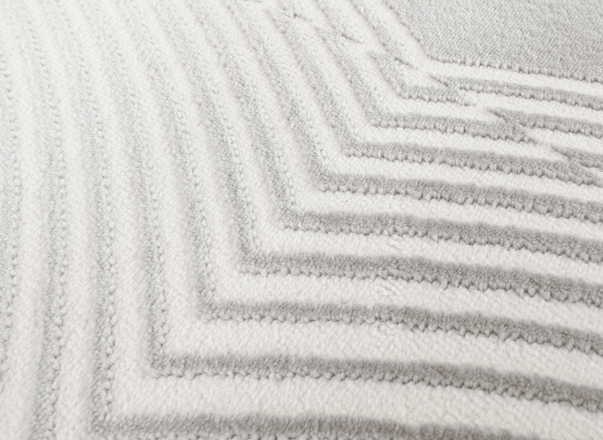 Tapis gris à motifs ronds 200 x 290 cm UTAH