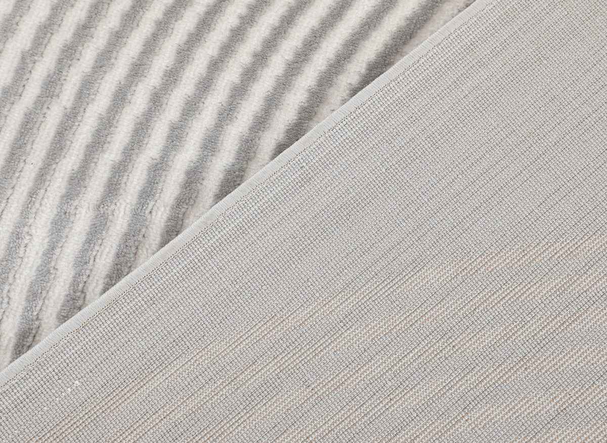 Tapis gris à motifs ronds 200 x 290 cm UTAH
