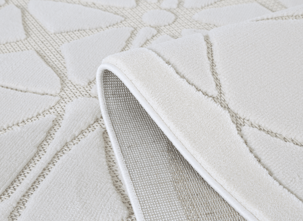 Tapis gris à motifs rosaces 160 x 230 cm SINGAPOUR