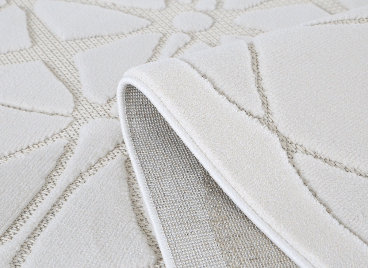 Tapis gris à motifs rosaces 160 x 230 cm SINGAPOUR