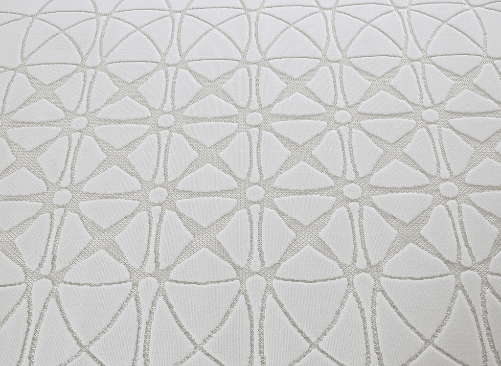 Tapis gris à motifs rosaces 200 x 290 cm SINGAPOUR