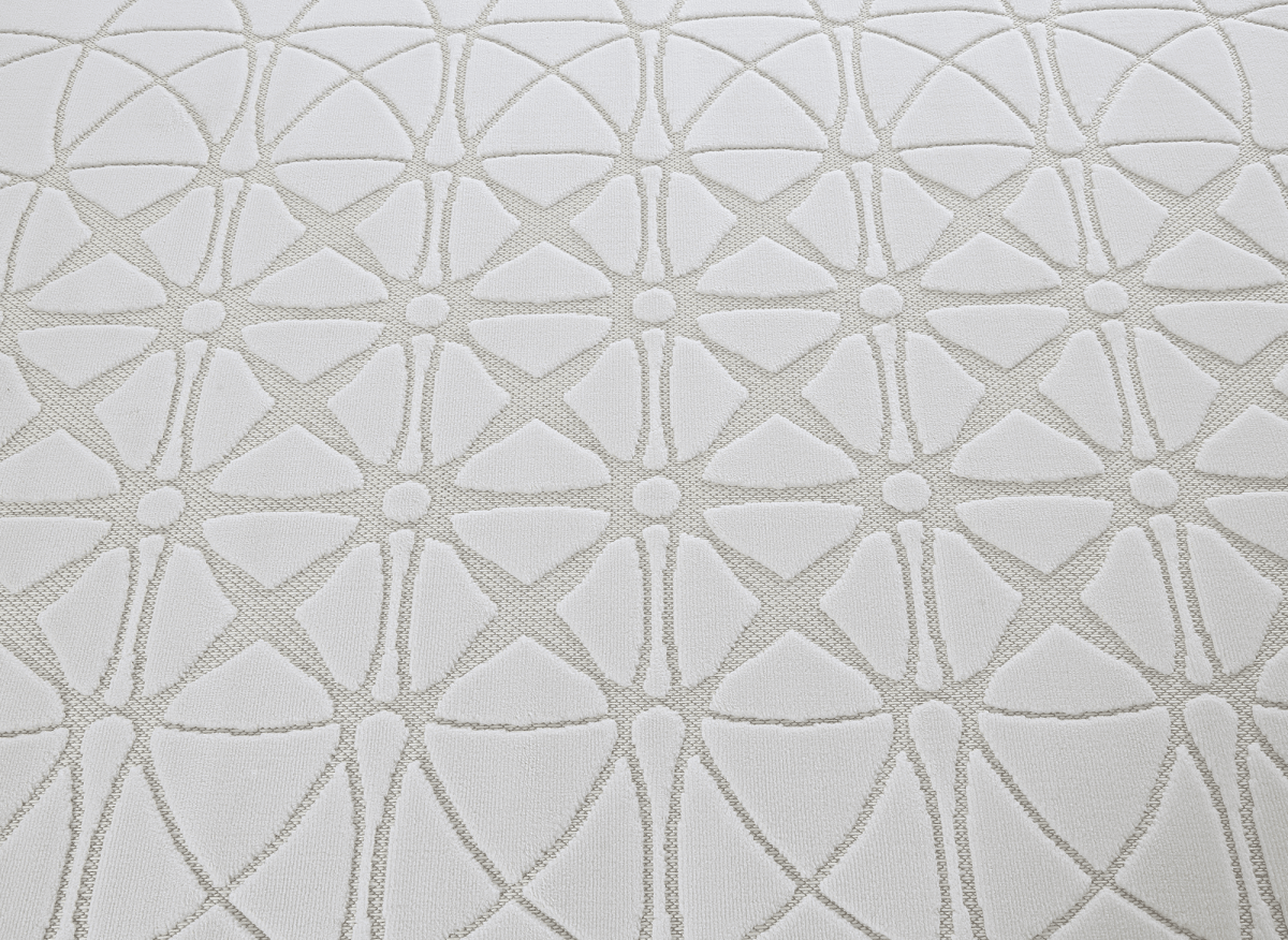 Tapis gris à motifs rosaces 200 x 290 cm SINGAPOUR