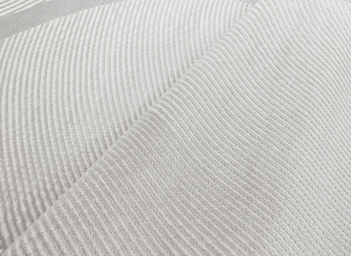 Tapis gris à motifs vague 160 x 230 cm KANSAS