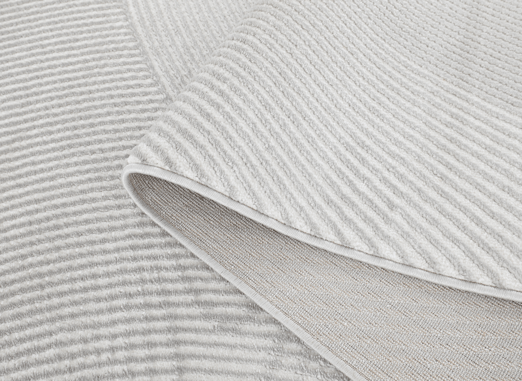 Tapis gris à motifs vague 160 x 230 cm KANSAS