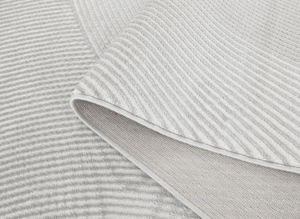 Tapis gris à motifs vague 160 x 230 cm KANSAS